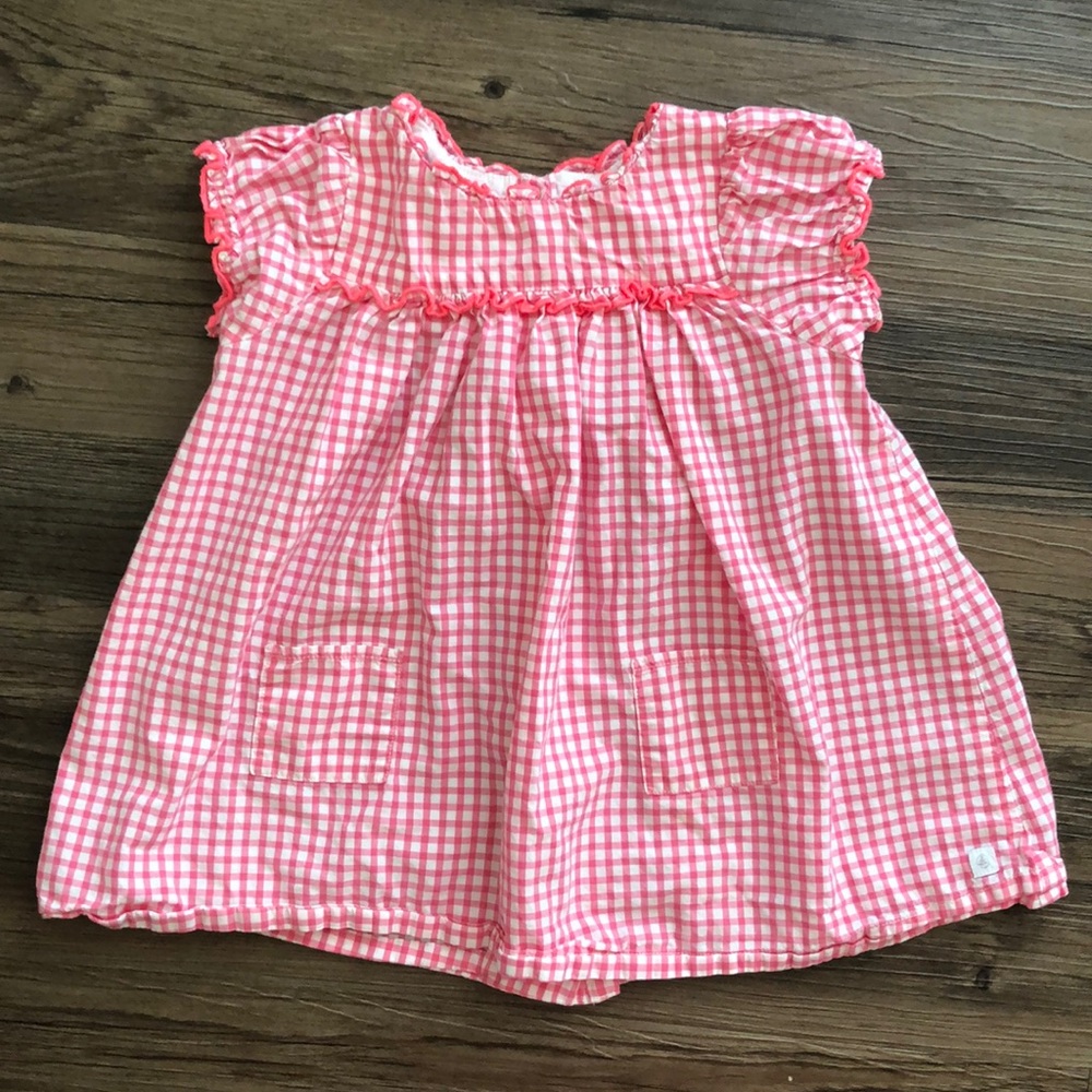 Pink Gingham 12-14mos dress with bloomers